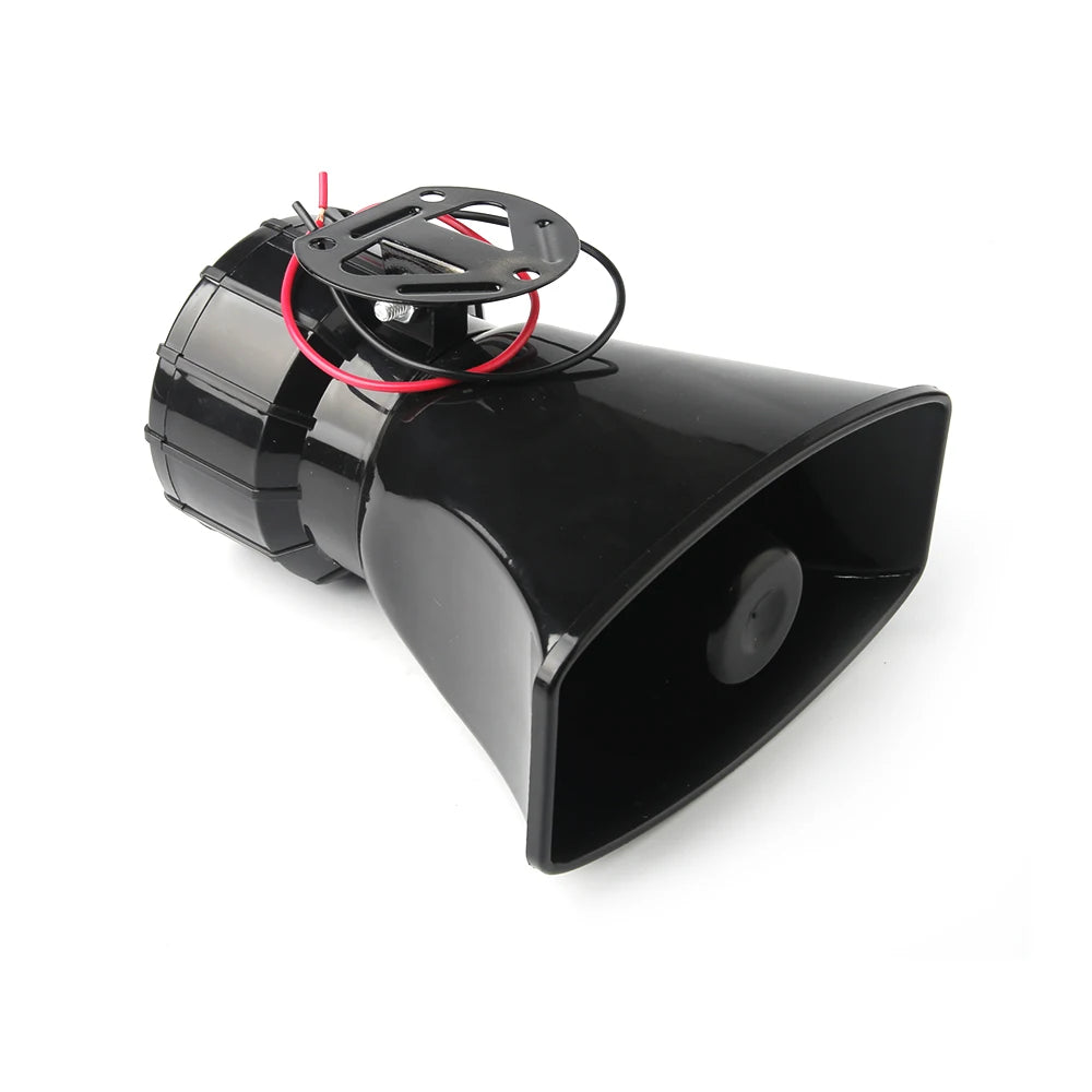 12V Wireless Electronic Siren Speaker - 130dB Loud Car Warning Alarm, Police and Fire Siren Horn for Vehicles