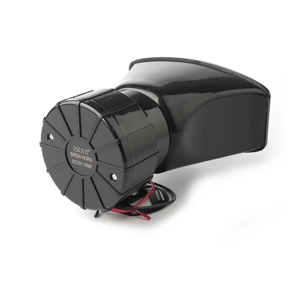 12V Wireless Electronic Siren Speaker - 130dB Loud Car Warning Alarm, Police and Fire Siren Horn for Vehicles