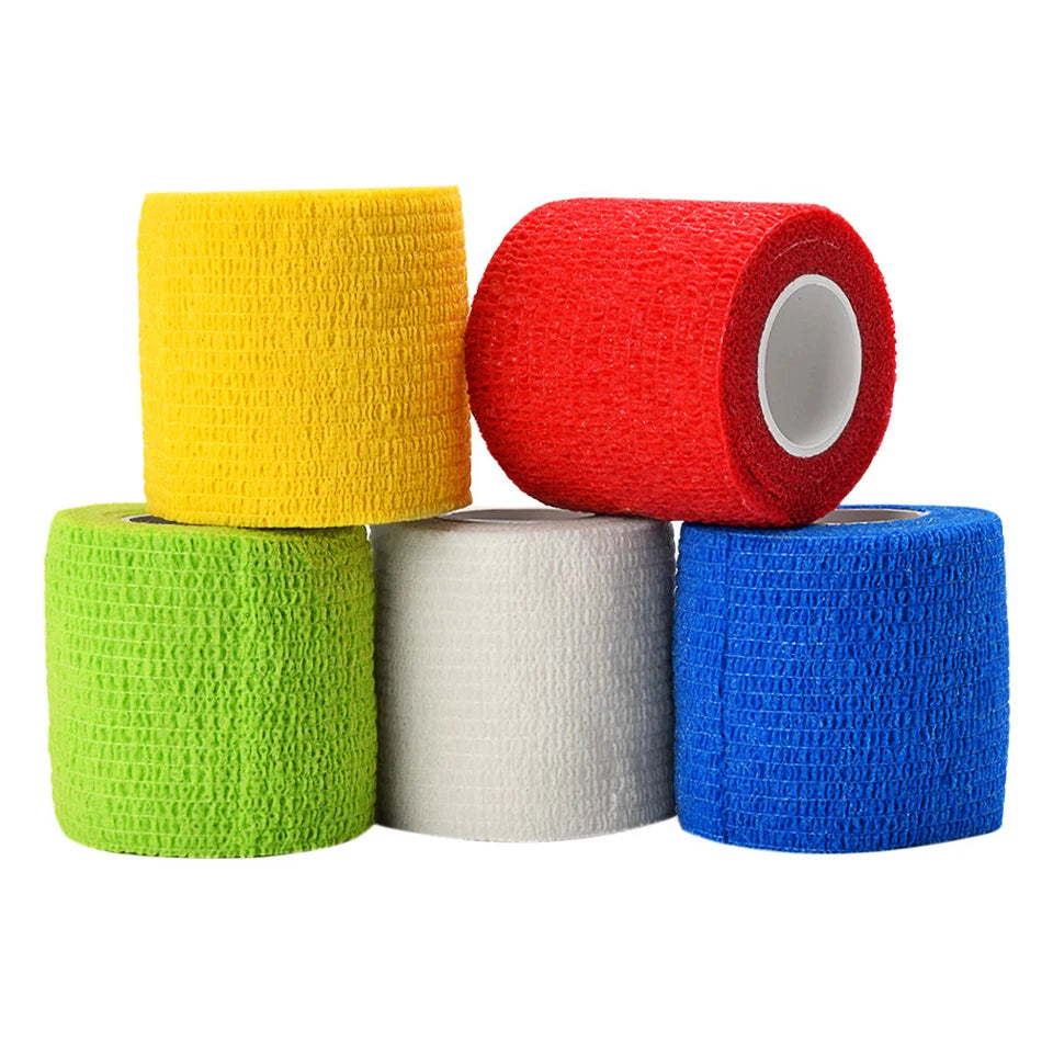 Disposable Self-Adhesive Elastic Bandage - 5cm x 450cm Flex Tape for Tattoo Grip Handle, Elbow Support, and Tatu Accessories