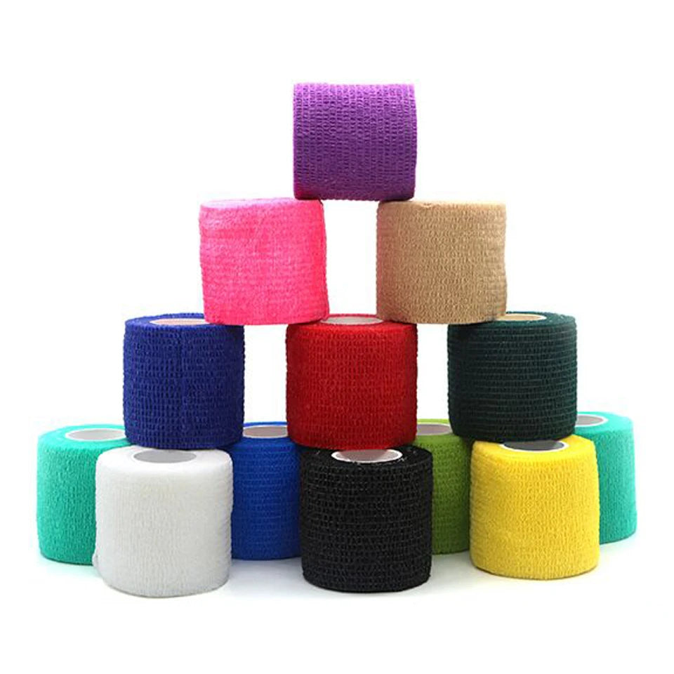 Disposable Self-Adhesive Elastic Bandage - 5cm x 450cm Flex Tape for Tattoo Grip Handle, Elbow Support, and Tatu Accessories