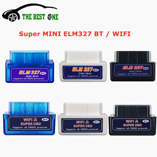 Effortless Car Diagnostics: Super Mini ELM327 V2.1 Bluetooth OBD2 Scanner - Compatible with Android & iOS, OBD II Code Reader for Easy Car Maintenance