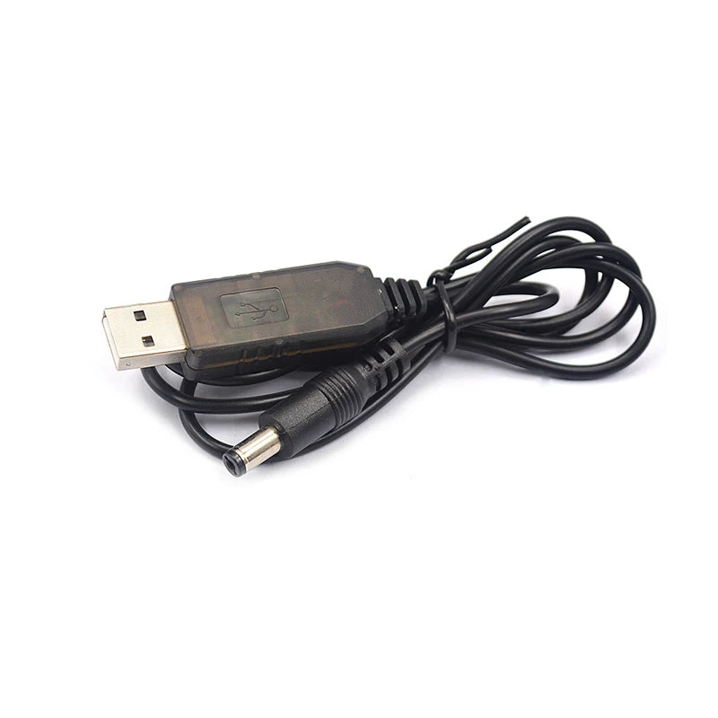 USB Power Boost Line – DC 5V to 9V/12V Step-Up Module USB Converter Adapter Cable with 2.1x5.5mm Plug