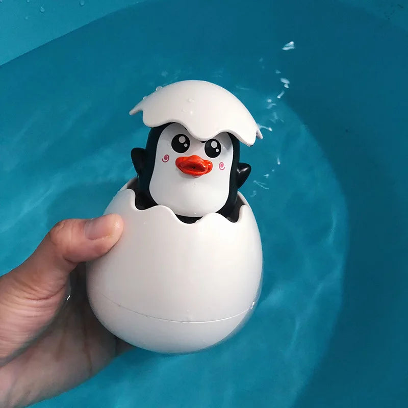 Baby Bathing Toy - Cute Duck Penguin Egg Water Spray Sprinkler for Kids | Fun Bathroom Shower & Swimming Water Toy Gift