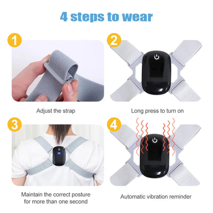 Smart Correction Belt Sensor Orthosis | Invisible Reminder for Adult & Child Sitting Posture | Hunchback Back Smart Posture Corrector