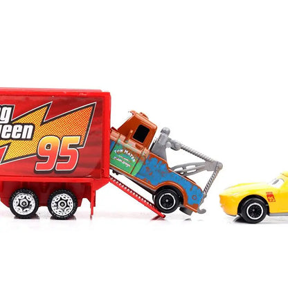 7PCS/Set Disney Pixar Cars 3 Diecast Model Set - Lightning McQueen, Jackson Storm, Uncle Truck Metal Toy Cars, Gift for Boys