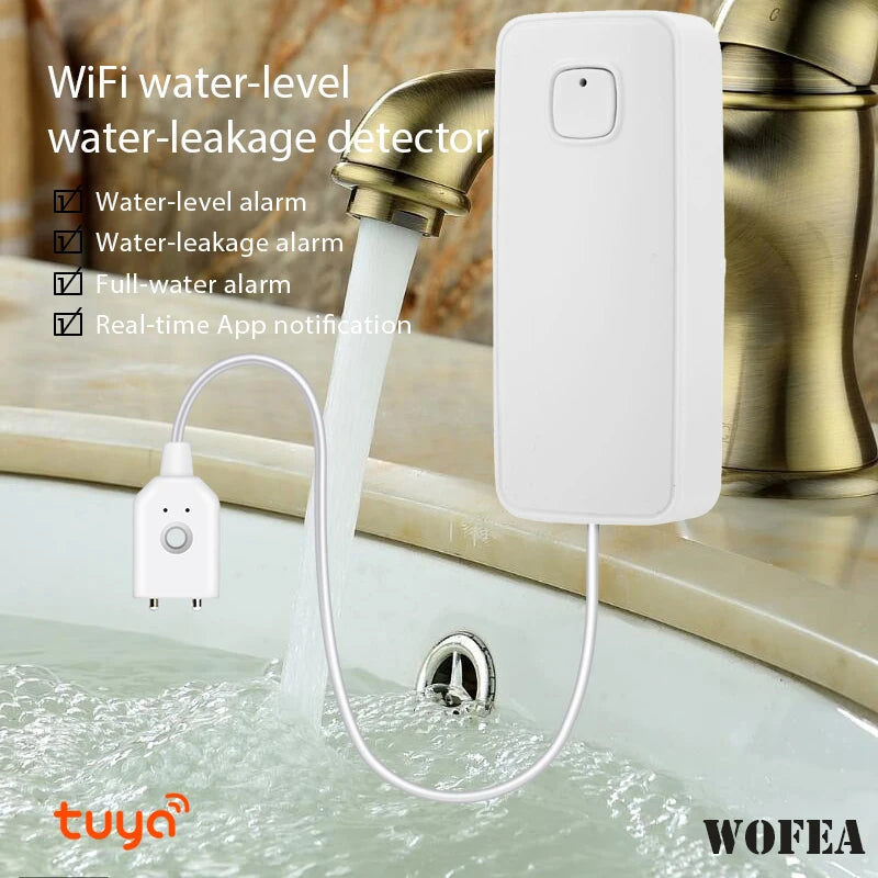 Smart WiFi Flood Leakage Sensor: Tuya Remote Monitoring & Water Overflow Detection with Security Alarm