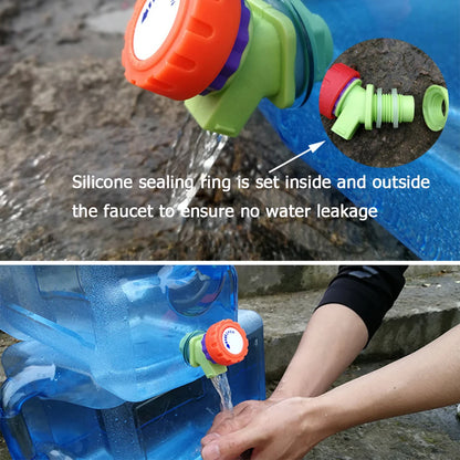 Portable Water Bucket with Faucet - 5/7.5/8/10/12/15L Driving Pure Water Tank Container for Outdoor Camping Picnic Hiking