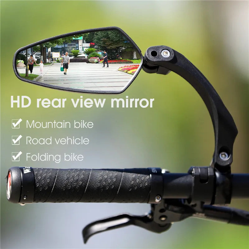 WEST BIKING Universal Bike Rearview Mirror - 360 Degree Adjustable Cycling Accessory for Bicycle Handlebars, Rear View Mirror