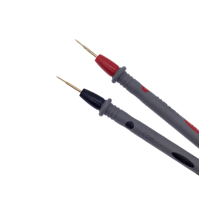 1 Pair 10A/20A Digital Multimeter Probes - Needle Tip Universal Test Leads with Polyvinyl Chloride Wire & Alligator Clips