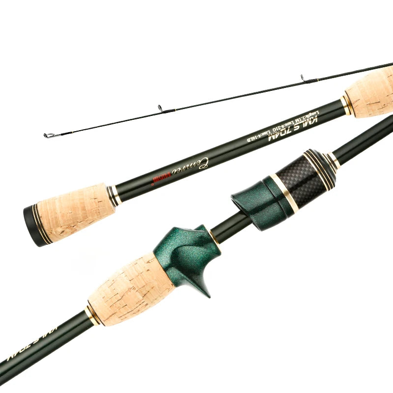 CEMREO Carbon Spinning Casting Fishing Rod - 4-5 Sections, 1.8m/2.1m/2.4m Portable Travel Fishing Tackle