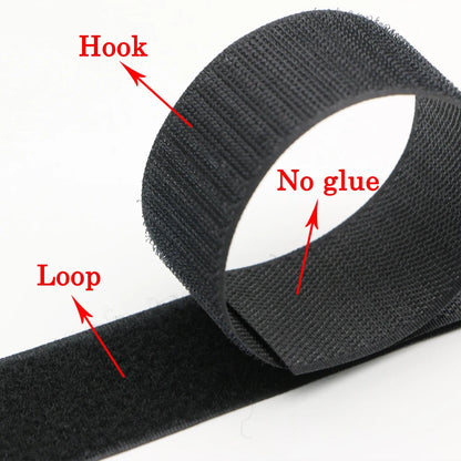 Non-Adhesive Hook and Loop Fastener Tape - 16/20/25/38/50/100mm, Sew-On Magic Tape for DIY, 1 Meter