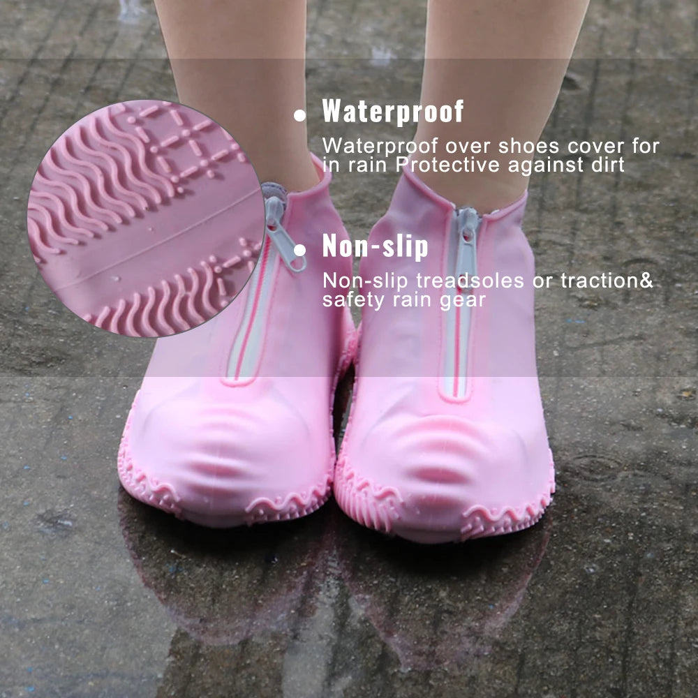 Anti-Slip Shoe Cover Accessories - Unisex Reusable Rain Covers for Men, Women, Kids - Waterproof Galoshes