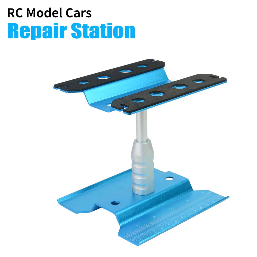 RC Cars Heightening Work Stand - 360 Degree Rotate Repair Station for 1/10 and 1/8 Buggy Crawler Cars, Assembly Platform