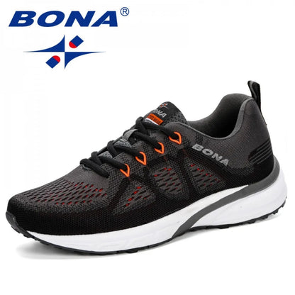 BONA Men's Sneakers – Lightweight Sport Mesh Trainers, Running Shoes, Outdoor Athletic Footwear