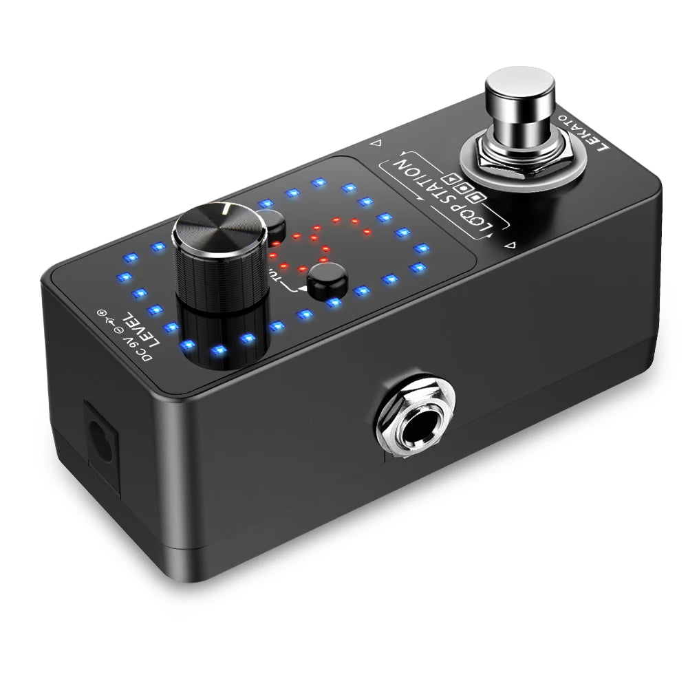 LEKATO Guitar Effect Pedal Looper - 9 Loops, 40 Minutes Recording, Tuner and Overdub Function for Musical Performance