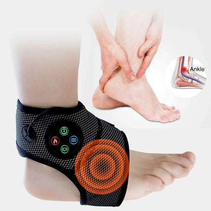 Electric Ankle Foot Massager - Multifunctional Brace with Vibration, Hot Compress, and Smart Air Pressure for Relaxation