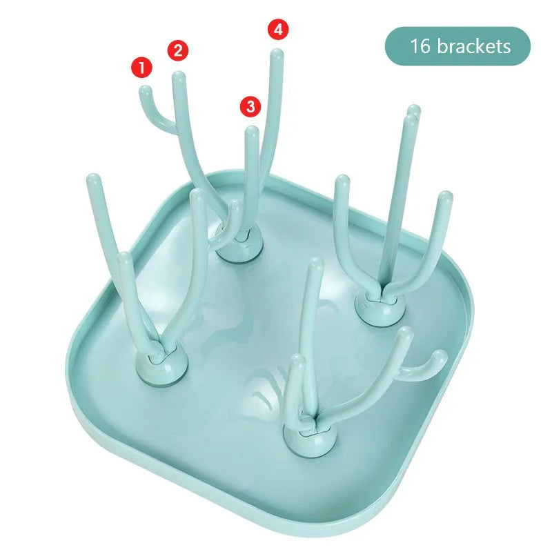 Tree-Shaped Baby Bottle Drying Rack: Feeding Cup Holder with Removable Rack - Convenient Storage and Drying Shelf for Pacifiers and Accessories