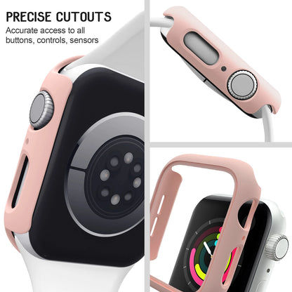 Fashion Matte Protective Case for Apple Watch SE | PC Bumper Cover | Fits 38mm-45mm | Hard Shell Frame for iWatch Series 3-7