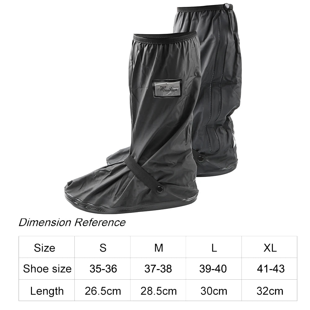 Reusable Motorcycle Scooter Rain Shoe Covers – Non-Slip Boot Protectors for Dirt Bikes and Bicycles – Unisex for Rainy and Snowy Days