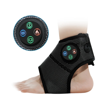 Electric Ankle Foot Massager - Multifunctional Brace with Vibration, Hot Compress, and Smart Air Pressure for Relaxation