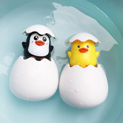 Baby Bathing Toy - Cute Duck Penguin Egg Water Spray Sprinkler for Kids | Fun Bathroom Shower & Swimming Water Toy Gift