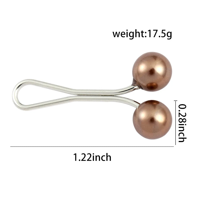 Stylish 12pcs Anti-Slip Hijab Clips: Pearl Brooch Pins for Lady Muslim Scarves - Secure Headscarf Shawls with Fashionable Jewelry Accessories