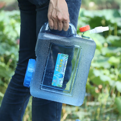 Portable Water Bucket with Faucet - 5/7.5/8/10/12/15L Driving Pure Water Tank Container for Outdoor Camping Picnic Hiking