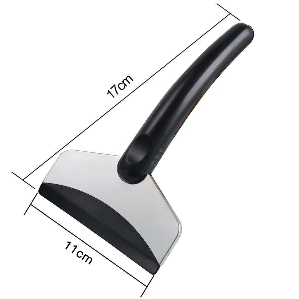 Stainless Steel Car Ice Scraper and Snow Shovel - Windshield Snow Removal Tool for Winter Car Accessories