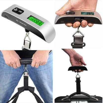 50kg/10g Digital Electronic Balance Scale - Kitchen Luggage Hanging Scale for Travel Suitcase - Portable Baggage Weight Tool