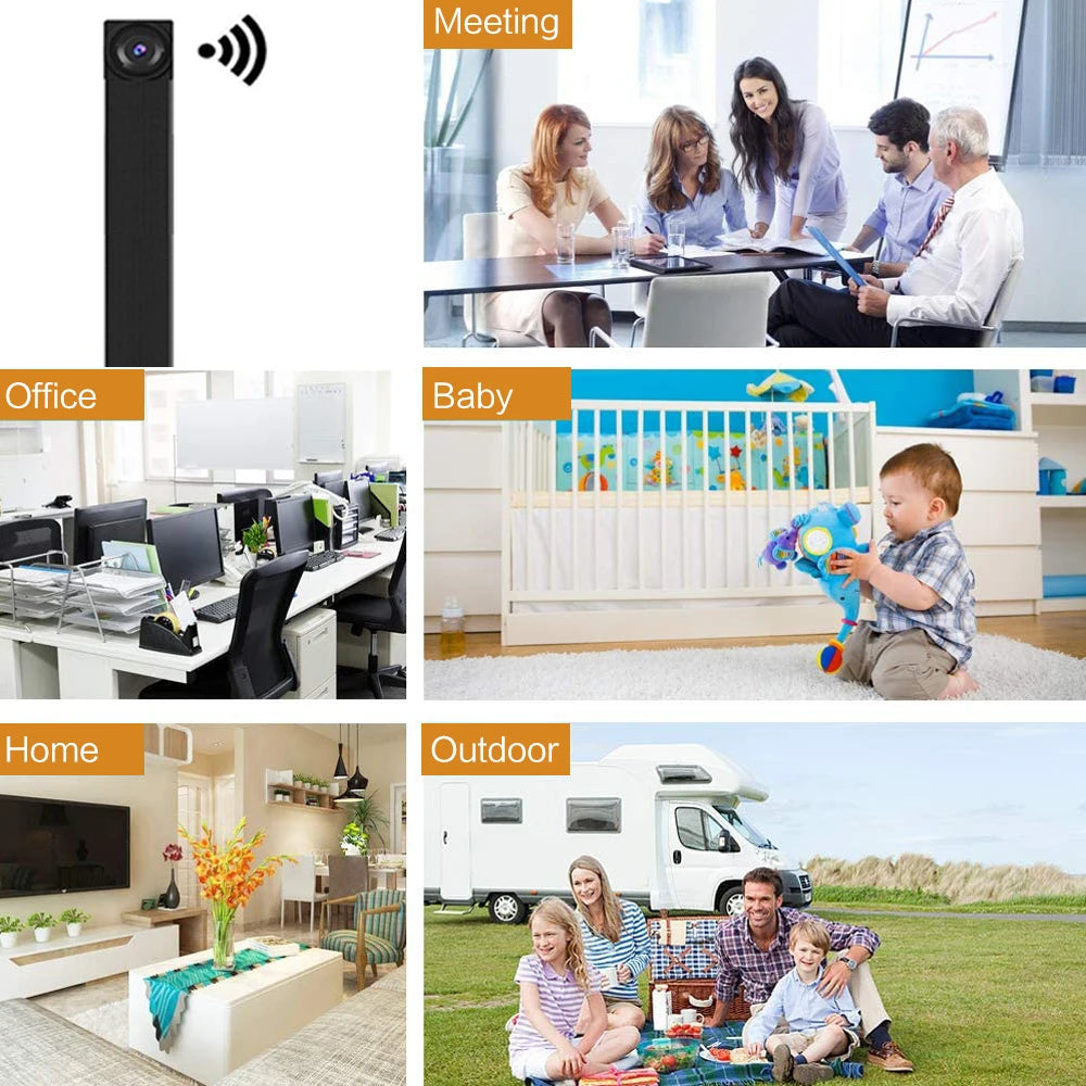 HD 1080P WiFi IP Mini Camera - Real-Time Home Security Video Recorder, 4K DIY Camcorder with Motion Detection & Remote Control