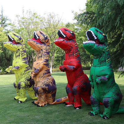 Inflatable T-Rex Tyrannosaurus Dinosaur Costume: Child & Adult Role-Playing Fancy Dress for Halloween Mascot Party Apparel