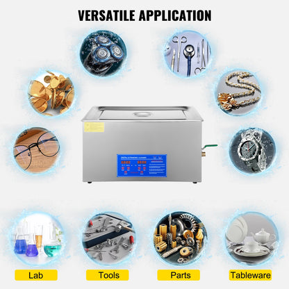 VEVOR Ultrasonic Cleaner - Portable Washing Machine for Home Appliances | Available in Various Capacities: 1.3L to 30L