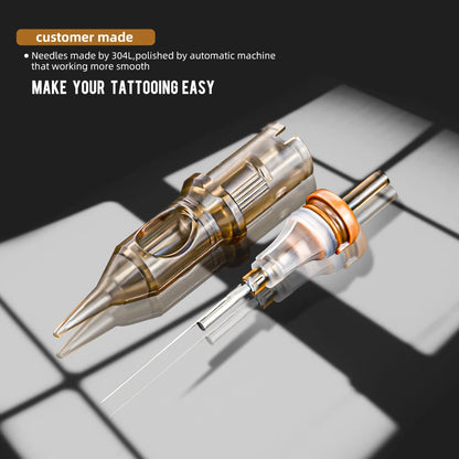 Ambition Premium Revolution Tattoo Cartridge Set - Mixed Needles Including Round Liner, Shader, Curved Magnum in Sizes 1RL, 3RL, 5RL, 7RL, 9RL, 7RM, 9RM, 13RM