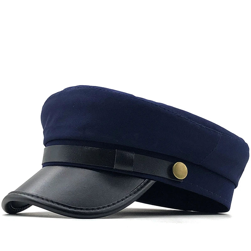 2020 Unisex Flat Beret Cap - Red and Black Navy Hat, Hot Sale Street Style, Suitable for Men and Women