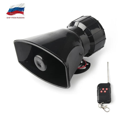 12V Wireless Electronic Siren Speaker - 130dB Loud Car Warning Alarm, Police and Fire Siren Horn for Vehicles