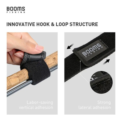 Booms Fishing RS3 Lure Rod Holder Belt: Secure Strap with Rod Tie, Suspenders Wrap for Tackle Boxes & Tools - Fishing Accessories