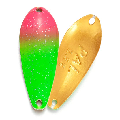 LTHTUG Colorful PAL Spoon Fishing Lure – 2.5g 30mm Copper Stream Metal Bait for Trout, Chub, Perch, and Salmon