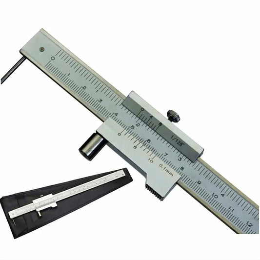 0-200mm Marking Vernier Caliper with Carbide Scriber - Parallel Marking Gauge Ruler, Measuring Instrument Tool + 1ps Needle