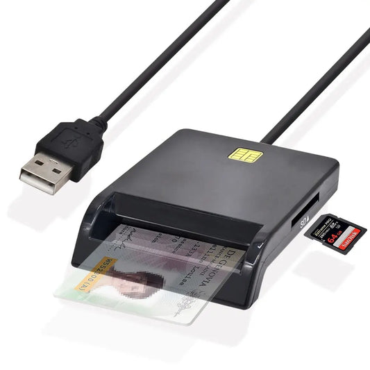 UTHAI X02 USB SIM Smart Card Reader - Bank Card IC/ID EMV SD TF MMC Cardreader, USB-CCID ISO 7816 Compatible with Windows 7/8/10 and Linux OS