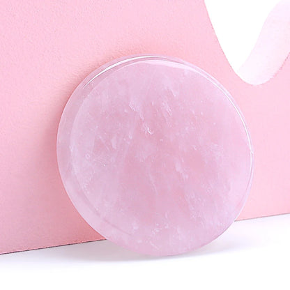 Pink Jade Stone Glue Pallet for Eyelash Extensions - Durable False Eye Lashes Glue Pad Holder - Makeup Tool