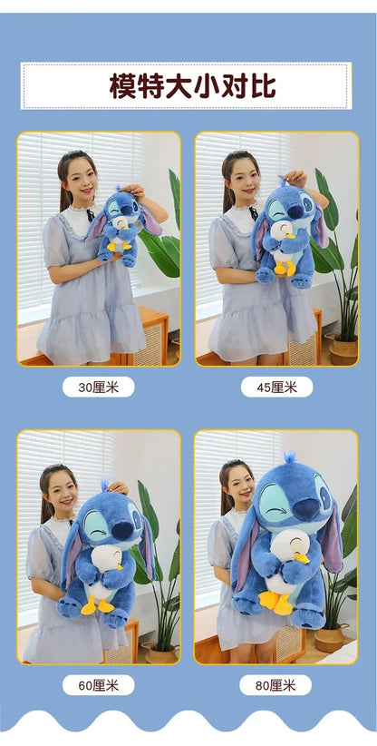 Disney Stitch Lilo Doll - Cute Duck Stitch Plush Toy, Kawaii Decoration for Christmas and Children's Birthday Gifts