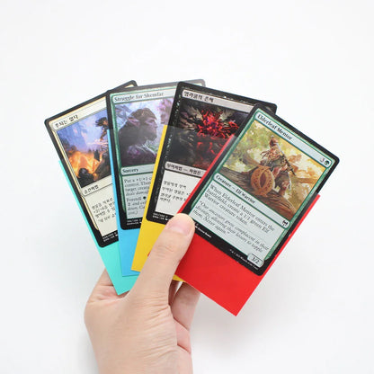 100PCS Matte Colorful Standard Size Card Sleeves - TCG Trading Cards Protector for Board Games, PKM, Tarot