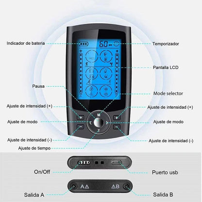 36-Mode TENS Muscle Stimulator: Electric EMS Acupuncture Body Massage - Digital Therapy Slimming Machine