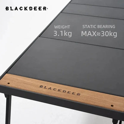 BLACKDEER Camping IGT Table – Folding Aluminum Alloy, Multifunctional Portable BBQ Grill, Wood Table for Outdoor Picnic and Fishing