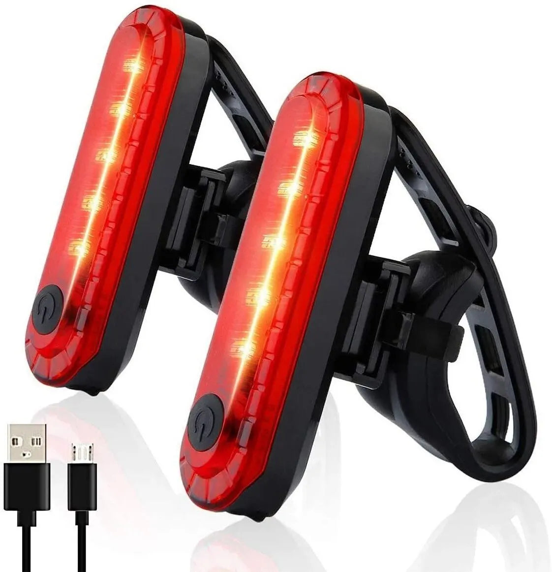 USB Rechargeable Rear Bike Tail Light - Ultra Bright Red Taillight for Bicycle, Easy Installation, Cycling Safety