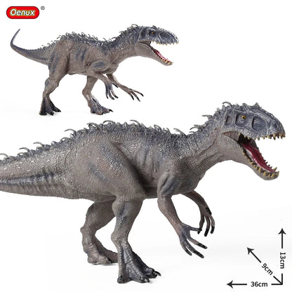 Oenux Dinosaurs World Action Figures - Savage Jurassic Collection Featuring Indominus Rex, Spinosaurus and Triceratops, Ideal Kids Gift