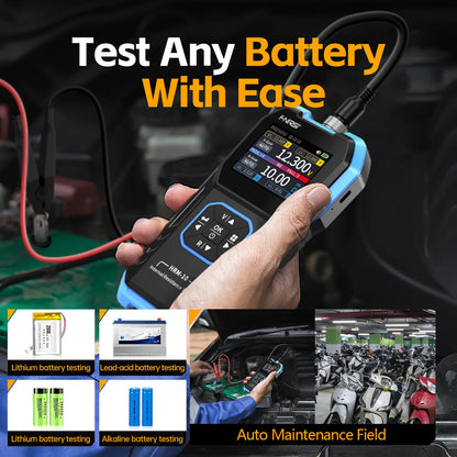 FNIRSI HRM-10 Battery Voltage & Internal Resistance Tester - High-Precision for 18650, AC, Acid, Lithium, Lead Car Batteries & Capacitors