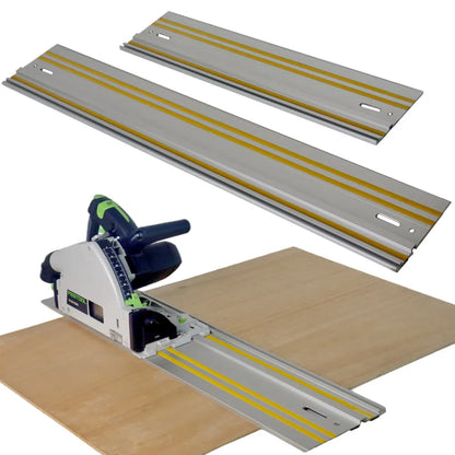 Aluminum Extruded Track Saw Guide Rail - Guided Rails for Circular Saw with Repeatable Rip Cuts - Optimized Bevel & Straight Cuts