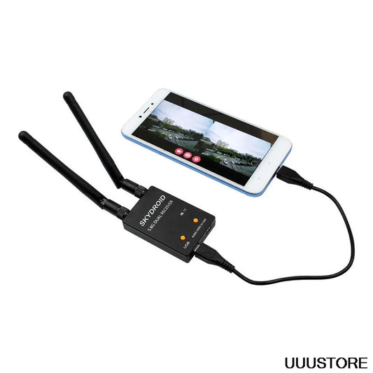 Skydroid 5.8Ghz 150CH True Diversity UVC OTG Smartphone FPV Receiver: Android Tablet PC VR Headset FPV System for RC Drone