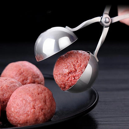 Stainless Steel Meat Ball Maker Tool | Round Rice Ball Shaper Spoon | Non-Stick Meatball Making Mold | Kitchen Gadget